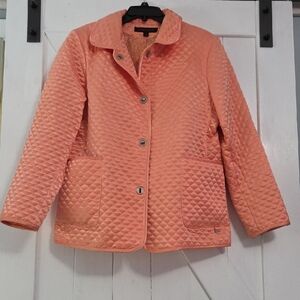 Anne Klein Quilted Peach Puffer Jacket